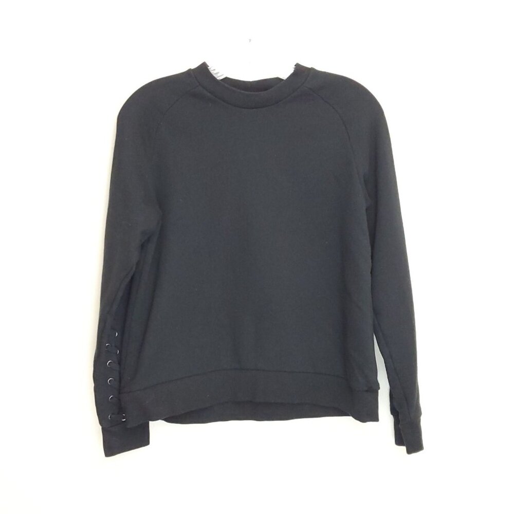 Black Women's Top with Sleeve Detail